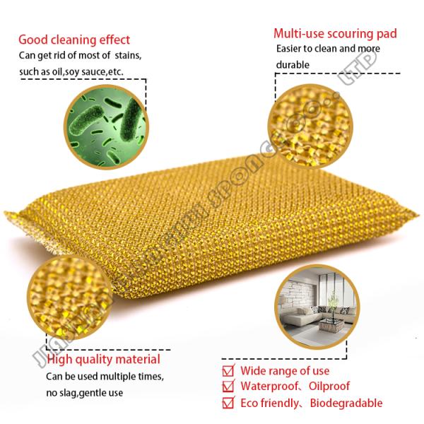 Коммерческая губка-скребок из нержавеющей стали, устойчивая к ржавчине