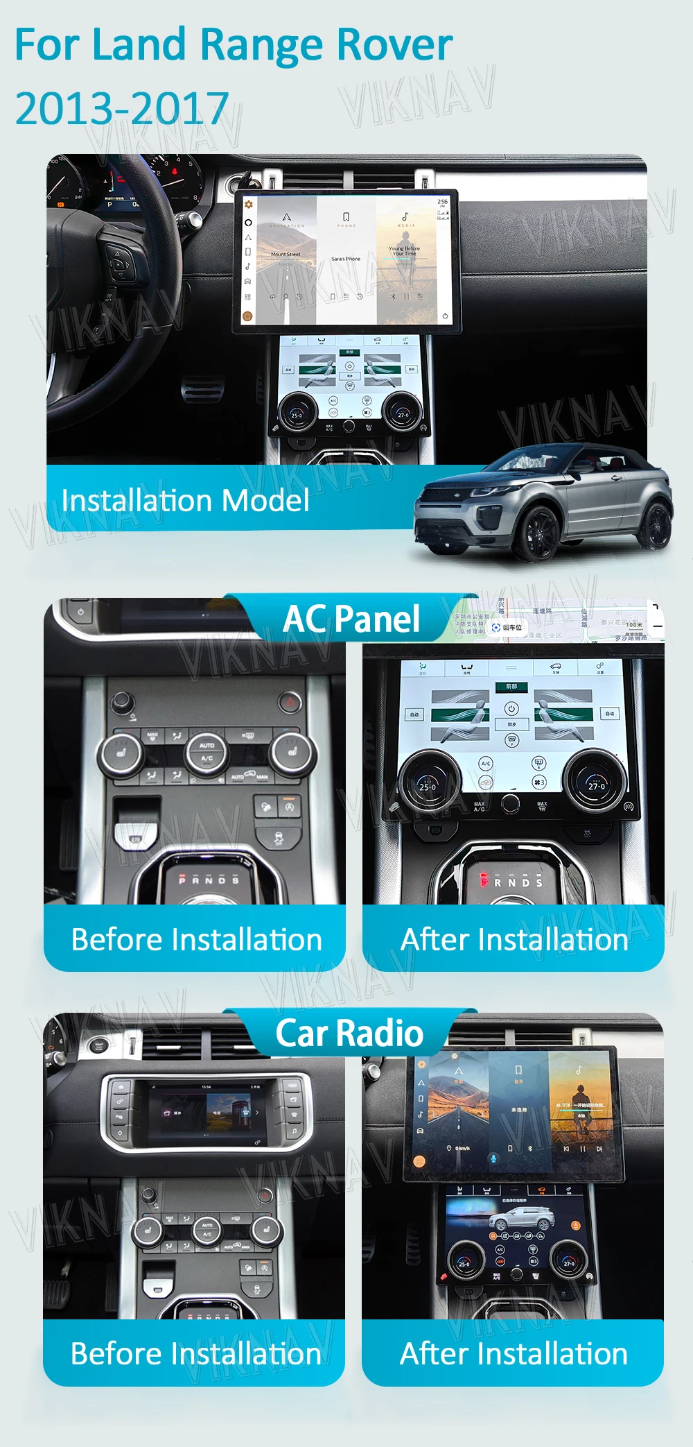 13.1 дюймовое авторадио для Android для Range Rover Vogue L322 V8 2002-2012 Главное устройство GPS навигация сенсорный экран Carplay