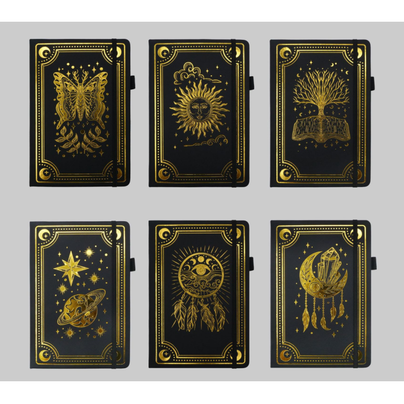 Customizable Hardcover Bulk Leather Journals Tarot Refillable Pocket Notebook