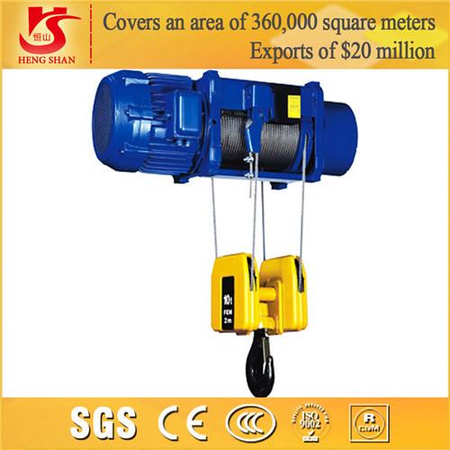 Low headroom compact single speed electric hoist 2 ton