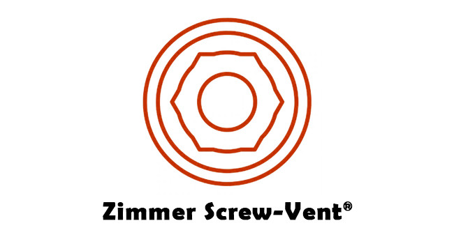 Двинутый под углом титан наговора Vent® винта Zimmer имплантирует устой
