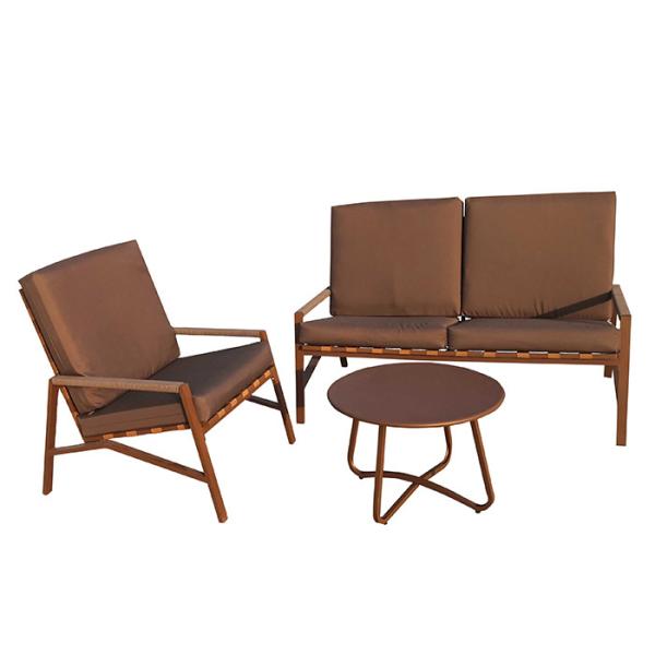 Attractive Design Modern Sofa Set Furniture Luxury Teak Wood Outdoor Patio Garden Sofa Set With Cushion Furniture Set
