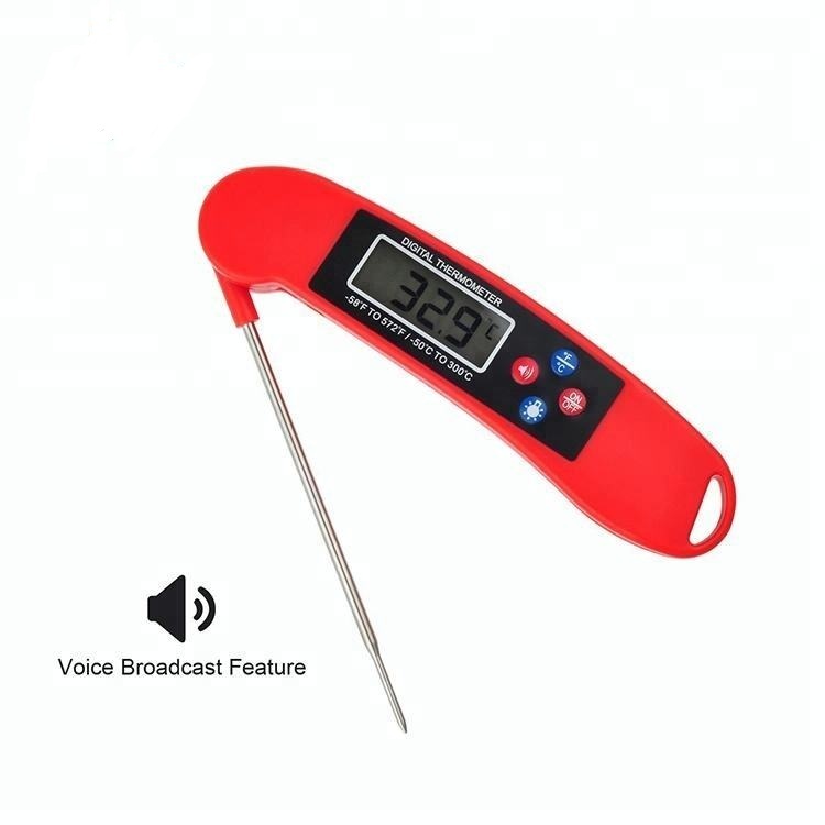 DTH-104A -50 to 300℃ Digital Kitchen Cooking Thermometer with Talking Function for Meat, BBQ, Grill