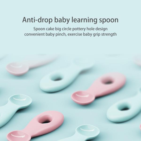 1 To 2 Years Silicone Infant Spoons Gel Soft Silicone Feeding Spoon For Newborn Toddlers
