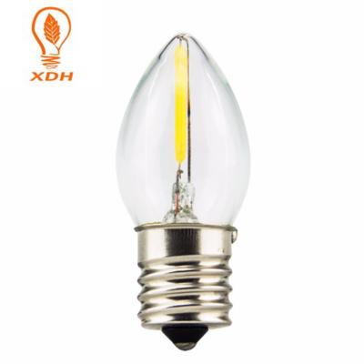 Ampola Edison Chandelier Bulbs da noite do diodo emissor de luz de E14 E12 C7 220V 2W