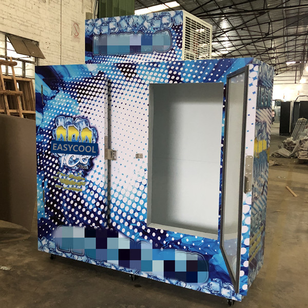 Solid Door Outdoor ice cooling system Bagged Ice Storage Freezer