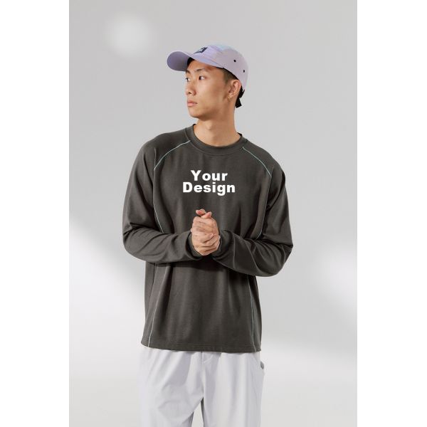 Modal Cotton Blend Long Sleeve Top, Soft Stretch Casual Basic Tee | OEM & ODM Supported, Custom Logo, Fabric & Color Available