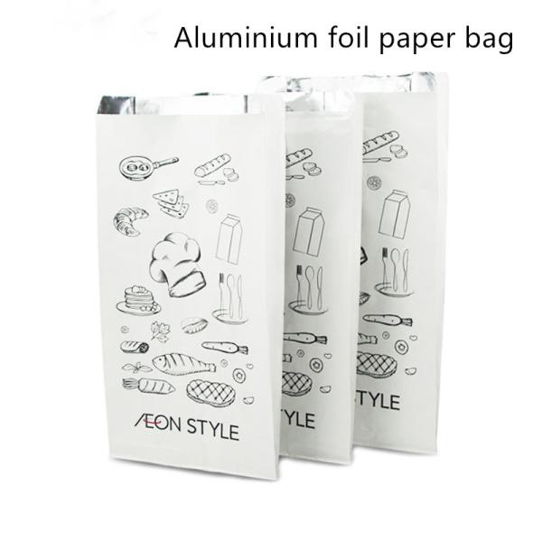 20gsm Aluminium Foil Laminated Takeaway Paper Bags