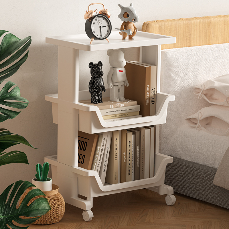 Multi Tier Plastic Mobile Storage Shelf Floor-to-Ceiling Bathroom Cleat Toilet Key and Tool Holder for Bathroom Use
