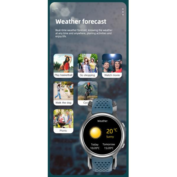 Montre intelligente P30 de moniteur de santé de tension artérielle d'ECG de pompe à air 1,3 pouces pour des soins de santé