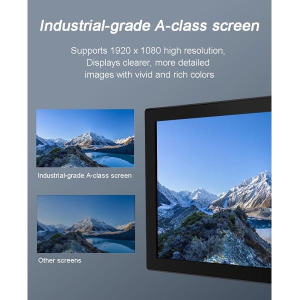 PC industriel tout-en-un RS232 industriel de 21,5 pouces IP65 étanche à l'eau I3 I5 J1900 CPU extérieur à haute luminosité