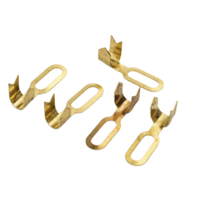 Precision Stamped Fork Contact Terminal with Multiple Material Options and Custom Design Capability