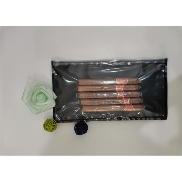 RTS Humidity Cigar Packaging Bags , Side Ziplock With Slider Cigar Humidor Bag