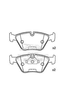 525 Bmw 3 Series Brake Pads Ceramic Brake Pad D947 34111164 627 F