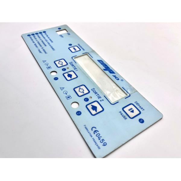 Glossy Finish Polyester Transparent Window Membrane Keypad Prototype For CNC Machine