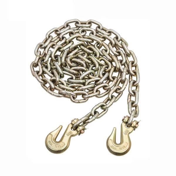 Heavy Load Transportation 8mm Black Zinc Plated G70 Transport Chain with Bent Hook