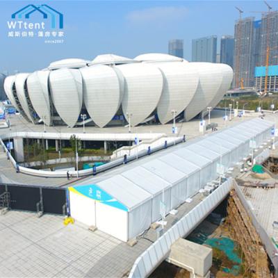 20m Durable Custom Party Tents / Wonderful Clear Span Tent Heavy Weight Plates