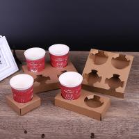 4 tasses de Papier d'emballage de carton de support de tasse de papier jetable biodégradable
