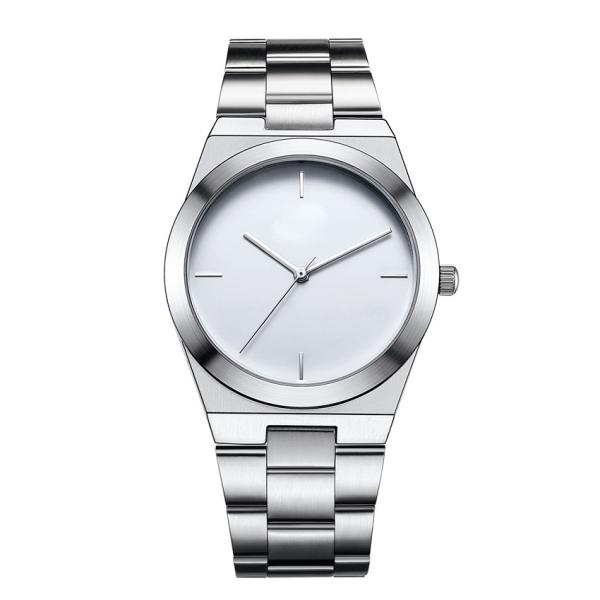 12 Month Guarantee Mens Quartz Watch Silver Bracelet Watch  IP Plated