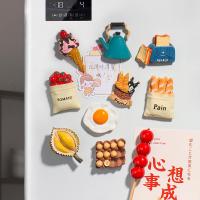 2D 3D Cute Food Logo personnalisé Magnets de réfrigérateur en caoutchouc en PVC doux pour la décoration d'autocollants à une page
