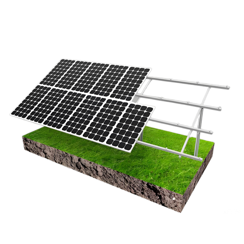 Solar Panel Mounting Brackets Aluminum Single Post Ground Mounting System Offering Stable Solution for Open Field Solar Installations