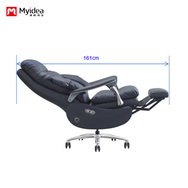Luxury Electric Massage Leather Chair – Crafted with Premium Leather and High-Density Foam for Lasting Comfort, Built-In Massage System, and Sleek Aluminum Alloy Armrests for a Modern Executive Look