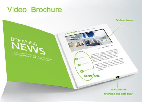 Touch Screen Video Postcard Handmade Support Full Format Video File