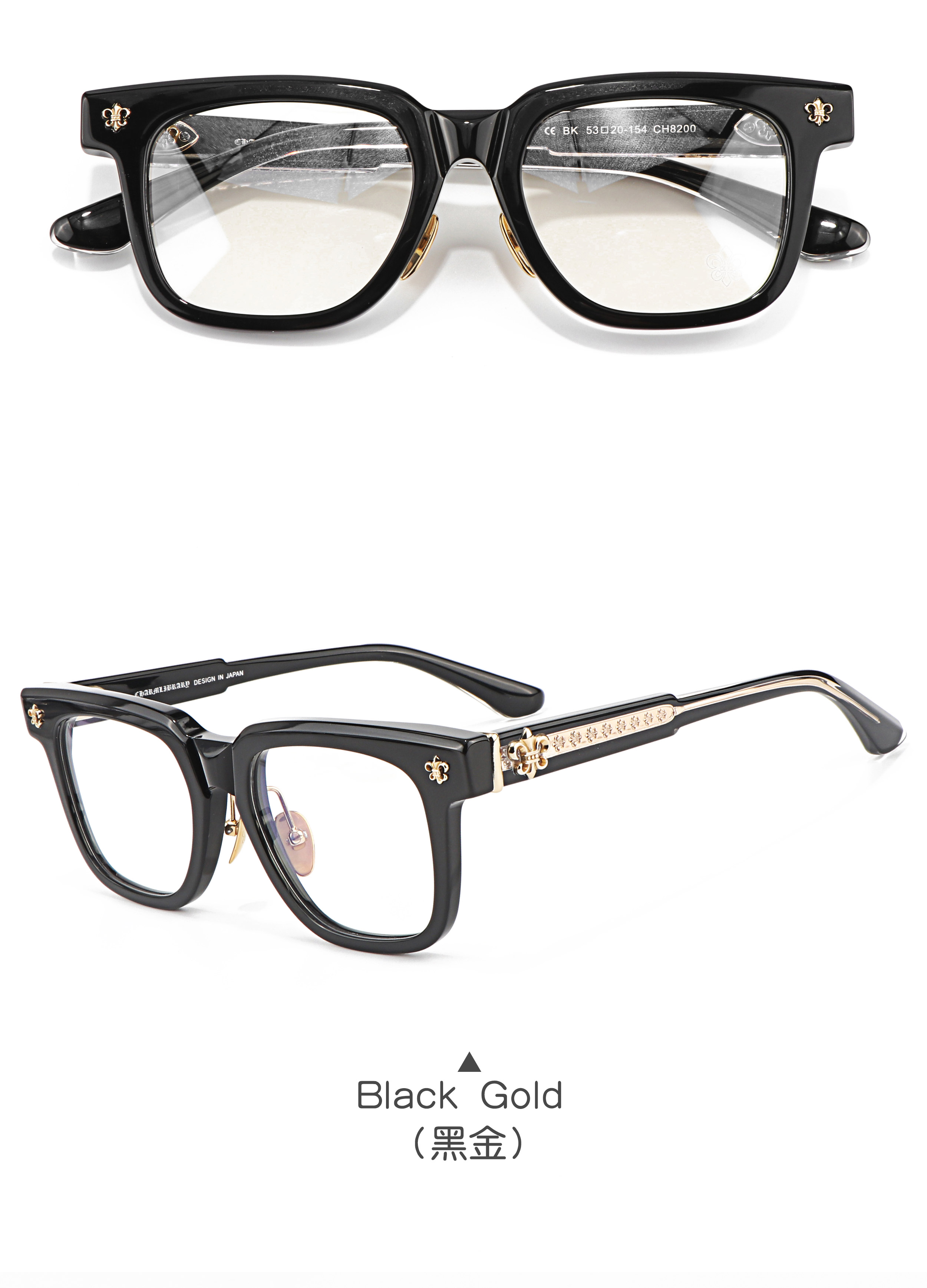 Acetate Large Frame Black Tortoiseshell Transparent Optical Prescription Presbyopia Multifocal Modern Glasses Frames for Girls