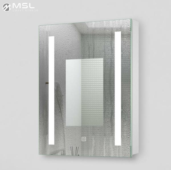 Stainless Steel LED Medicine Cabinet Square Light Up Medicine Cabinet 6000K