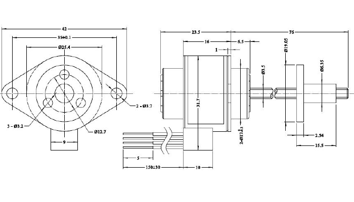 Возбуждение привода 25mm после полудня внешнее линейное мотор 12V 2 участков Stepper интегрировало руководство для того чтобы привинтить stepper линейное motr