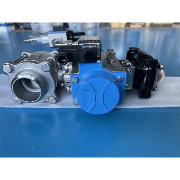 Пневматический шаровой клапан Актуатор Задние сварки Водяной резервуар Шаровый клапан Контрольный клапан Коррозионностойкая нержавеющая сталь