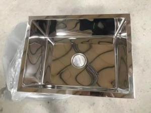 1.2mm Mirror Polished Matte Black Stainless Steel Sink 18 Gauge
