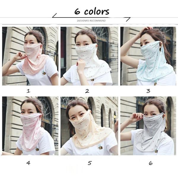 Women's Neck Protection Cloth Face Mask Reuseable For Riding / Decorating
