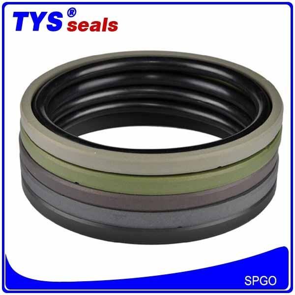 Bronze Powder Filled Hydraulic Piston Seals PTFE NBR Compact SPGO