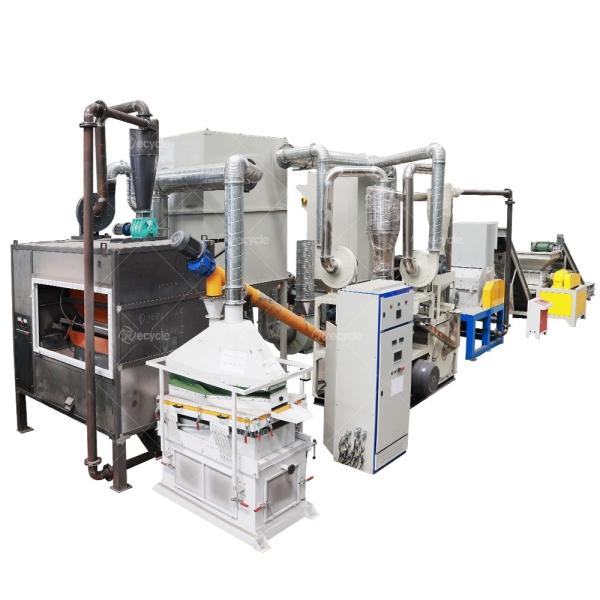 Instalação de reciclagem de resíduos eletrónicos, equipamento de reciclagem de PCB para processamento de placas de circuito