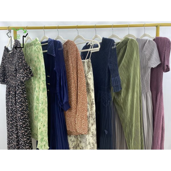 Second Hand Women's Summer Pleated Skirt Slimming Fashionable Used Dress Mixed Colors