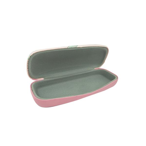 Fairy Tale Leather Pink Kids Eyeglass Case With Hot-Stamped Logo