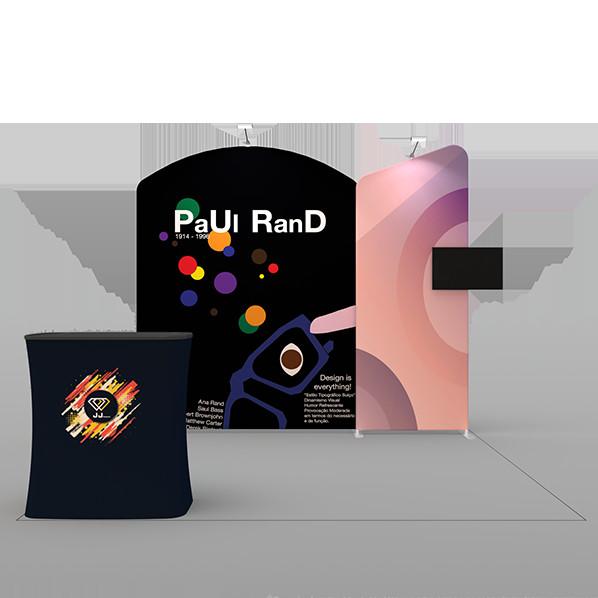 10ft Pop Up Trade Show Booth Walls 3.3x5ft Popup Collapsible Backdrop Displays