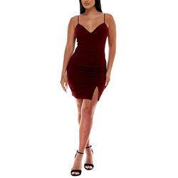                  Fashion Wholesale Ladies Sling Dress Elegant Customized Women V Neck Split Hem Bodycon Dresses             