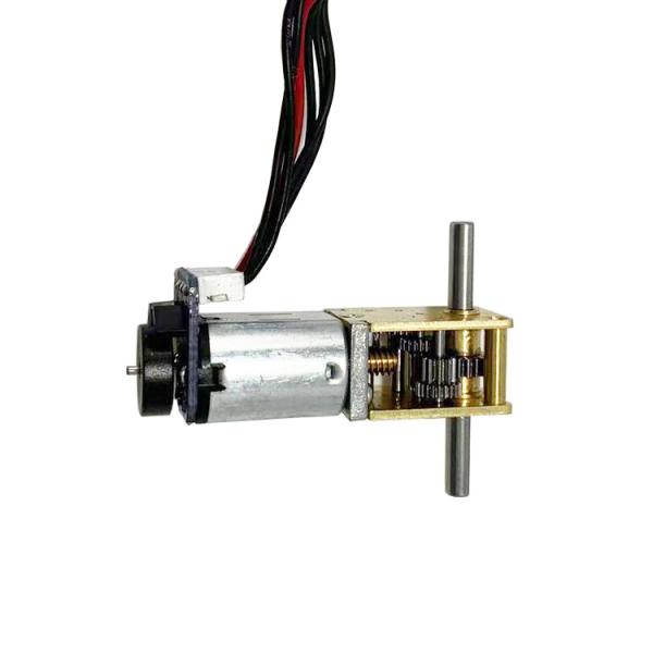 Motor de engrenagem a corrente contínua de escova de 12 V com caixa de engrenagens de minhoca para fechaduras de portas elétricas