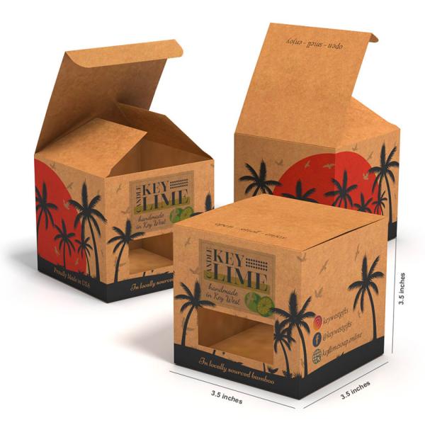 Custom Logo  Stamped Kraft Paper Box Packaging Boxes Packaging
