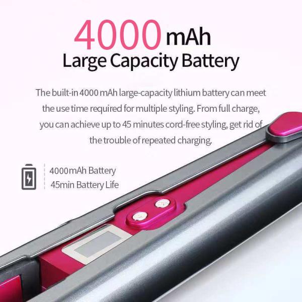 Peso leve antiestático da prova de Mini Cordless Hair Straightener Frizz do revestimento cerâmico