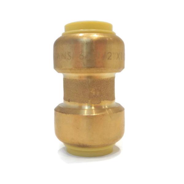 CNC Half Inch Brass Coupling , ASSE 1061 Brass Pipe Coupling