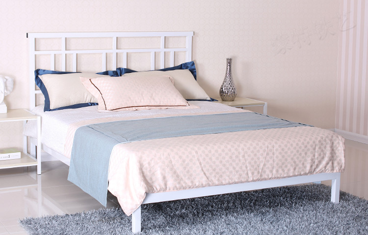 Metal Bed Frame Single Home Furniture Bed with Certifications ISO9001 / ISO14001