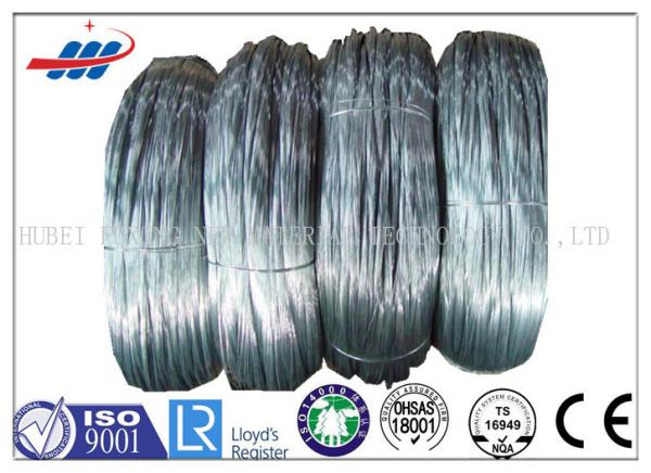 Silver Color High Tensile Galvanized Steel Wire 1570 Mpa - 1960 Mpa Strength