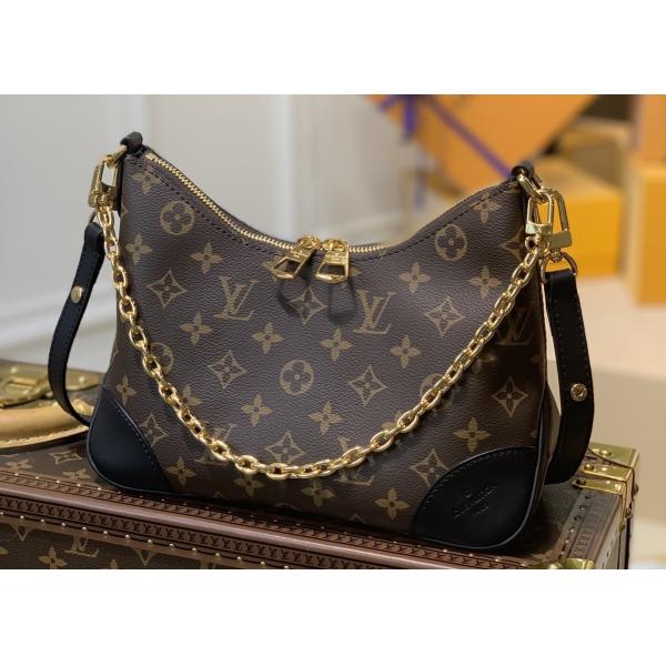 Ladies Odeon Chain 27cm Single Strap Shoulder Handbags Brown