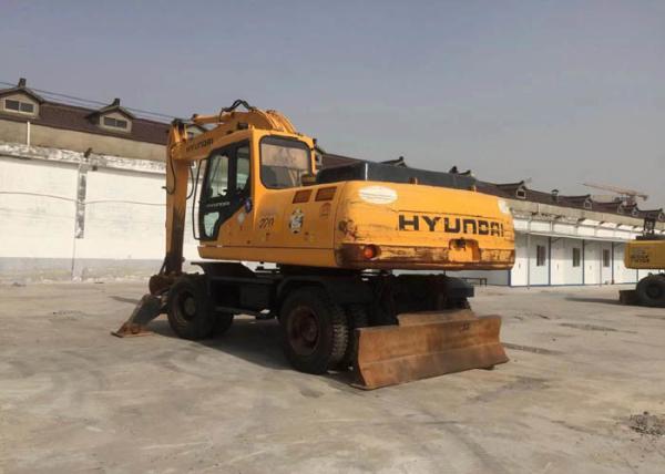 Peso original 21800kg de Hyundai 220 da máquina escavadora da roda de mão de Coreia segunda