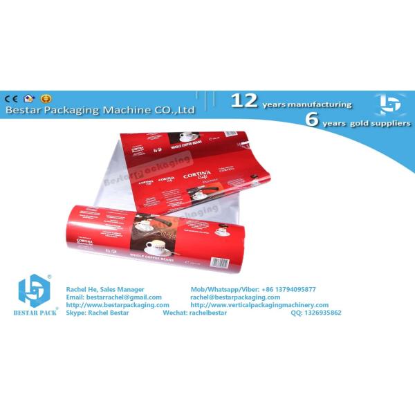 Automatic Packaging Film Hotsealable Laminated For Coffee Beans With Bestar Vertical Weighing Packaging Machine