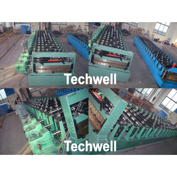 Hi-Rib Steel Roof Roll Forming Machine With Gimbal Gearbox Drive