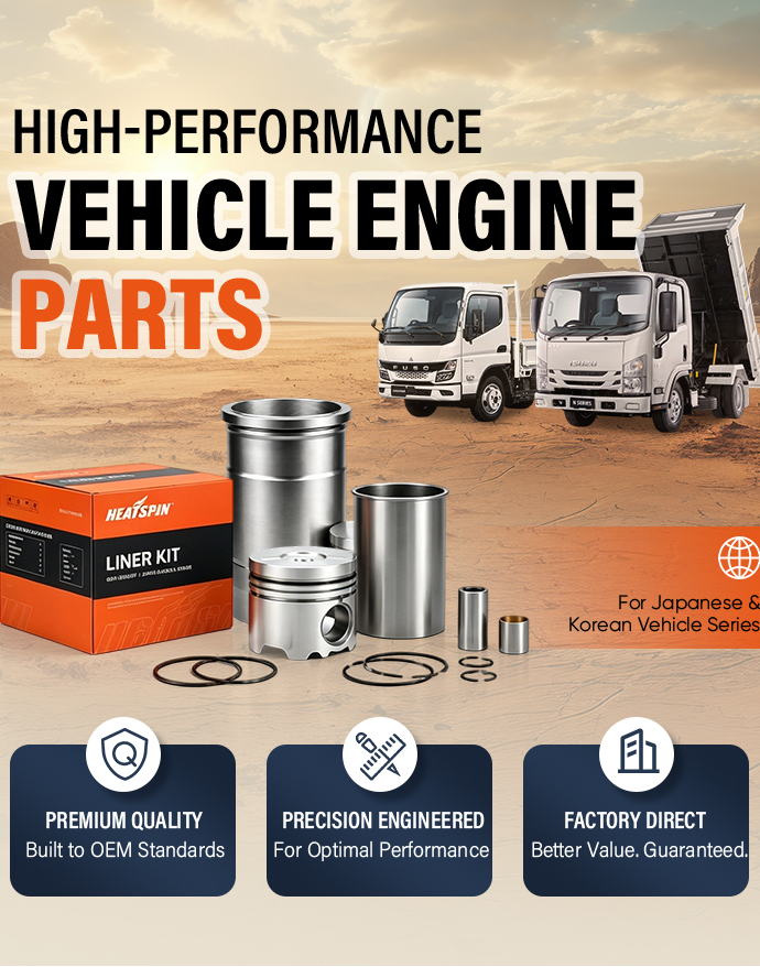 4DR5 Piston Set 31617-00102 34617-00106  Aluminum Alloy Replacement Spare Parts for MITSUBISHI Diesel Engine